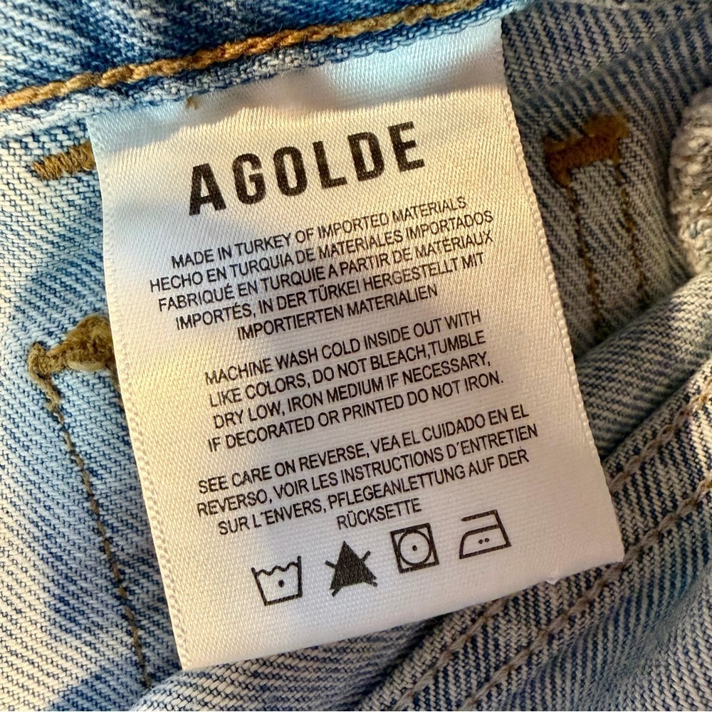 NWT AGOLDE ‘Cooper’ Cargo Jeans in “Rank” Wash Size 24 - Picture 11 of 16